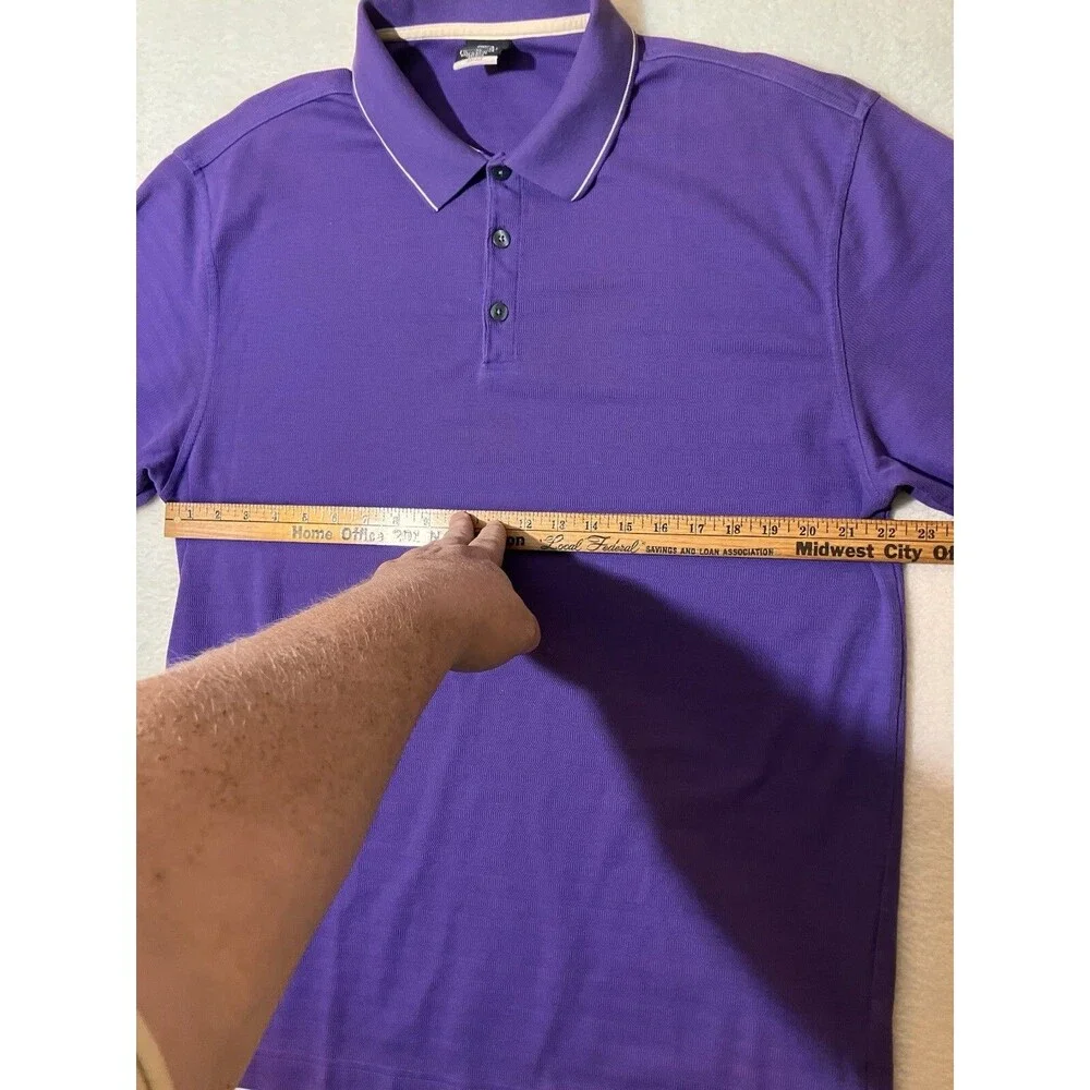 Nike Dri Fit Polo Shirt Mens Size XL Purple Golf Short Sleeve Pullover